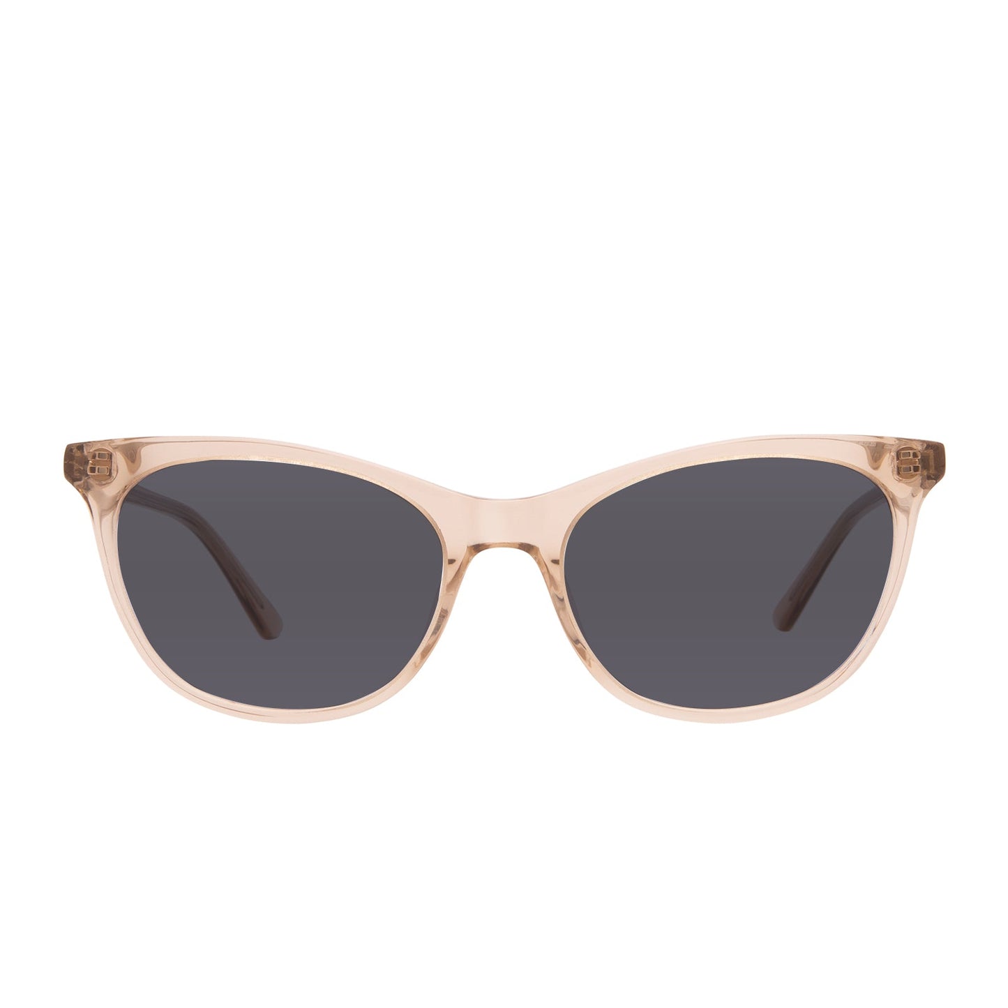 prescription sunglasses - JADE - VINTAGE CRYSTAL + CLEAR prescription glasses in polarized lens front