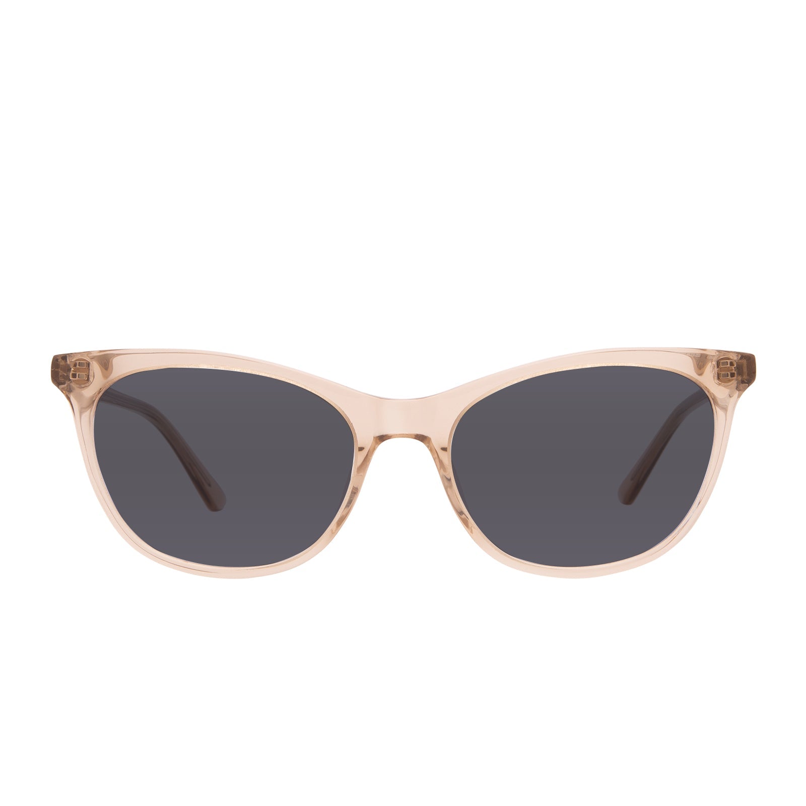 prescription sunglasses - JADE - VINTAGE CRYSTAL + CLEAR prescription glasses in polarized lens front