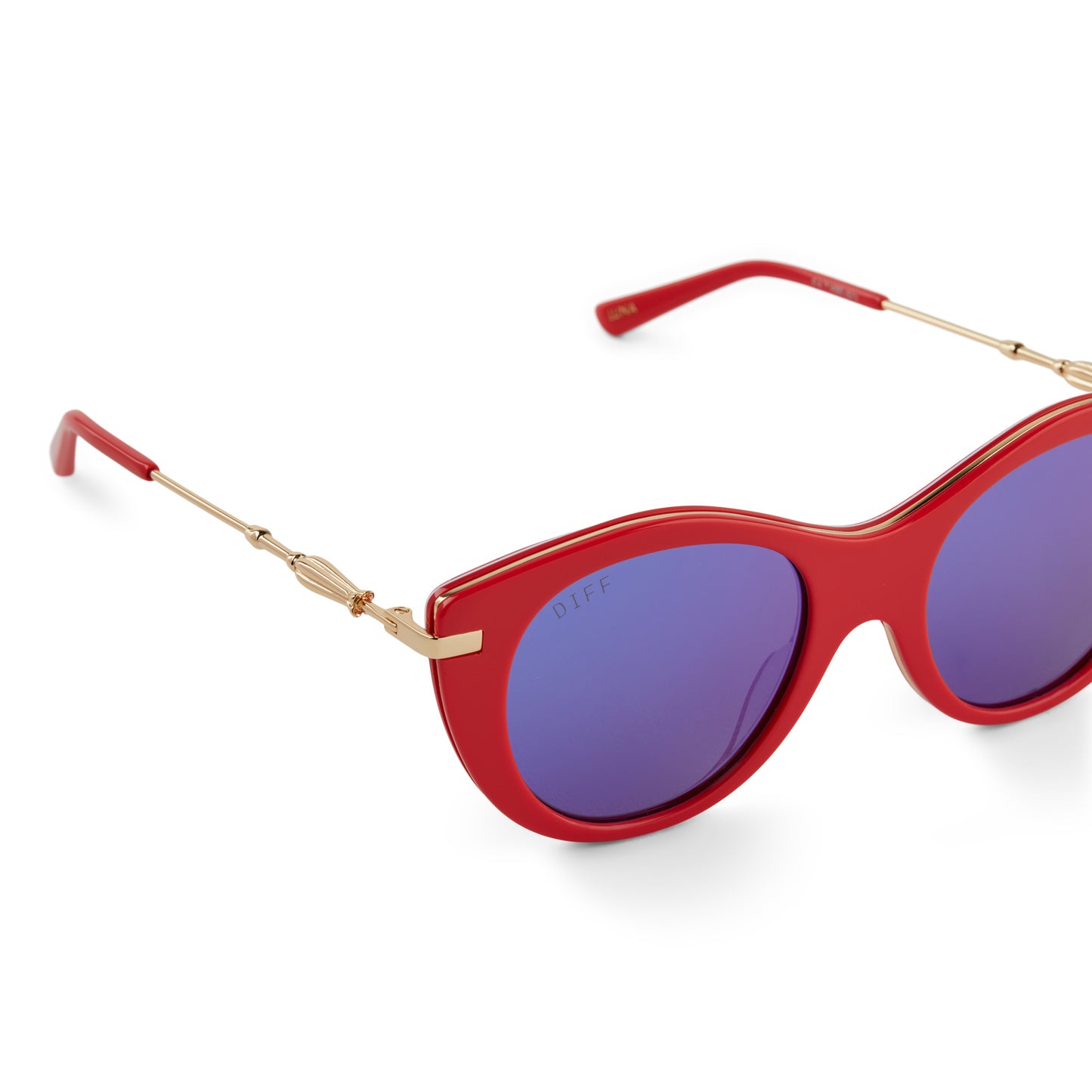 LUNA LOVEGOOD LUNA PINK + PURPLE MIRROR SUNGLASSES