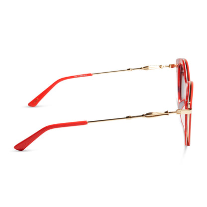 LUNA LOVEGOOD LUNA PINK + PURPLE MIRROR SUNGLASSES