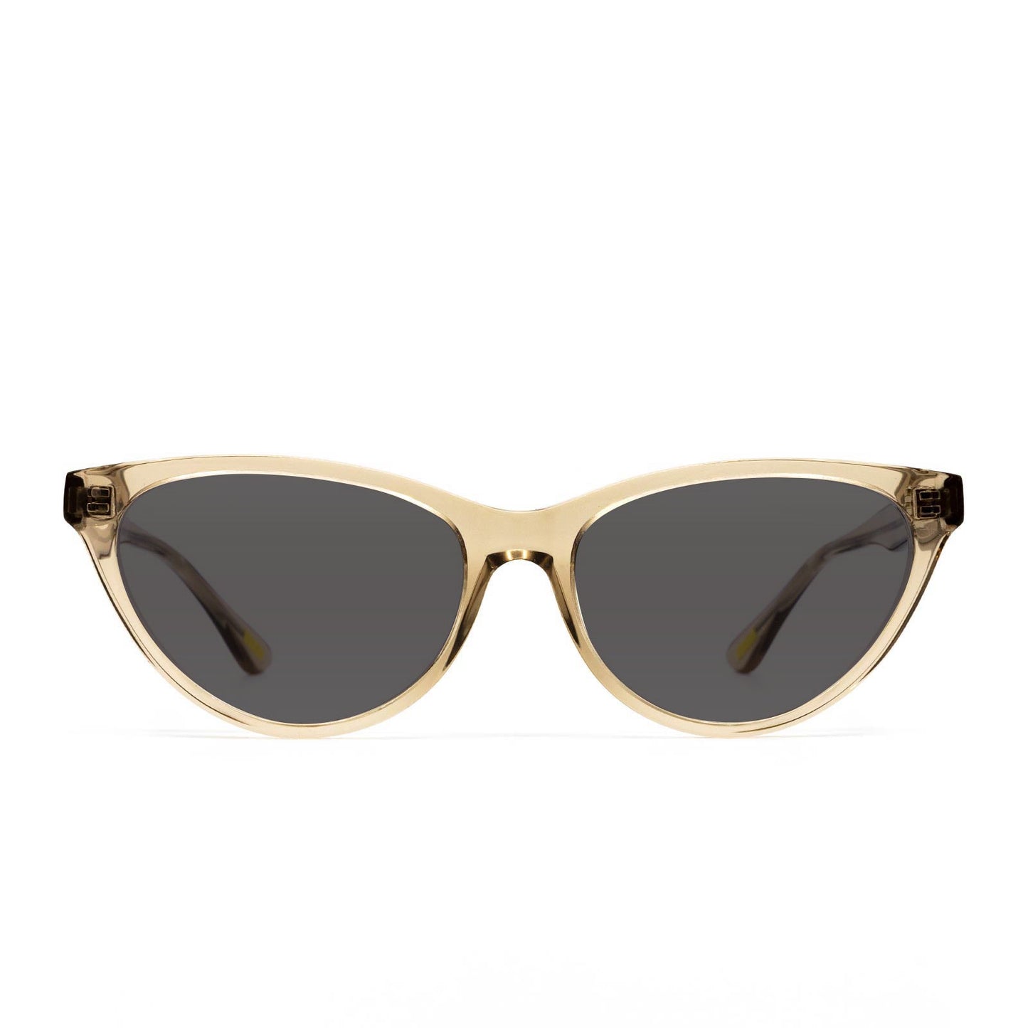 prescription sunglasses - MARLEY - VINTAGE CRYSTAL + CLEAR prescription in polarized lens front