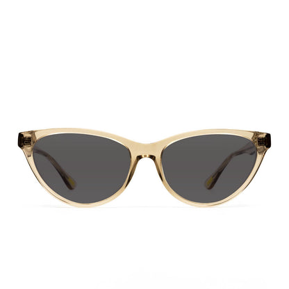 prescription sunglasses - MARLEY - VINTAGE CRYSTAL + CLEAR prescription in polarized lens front