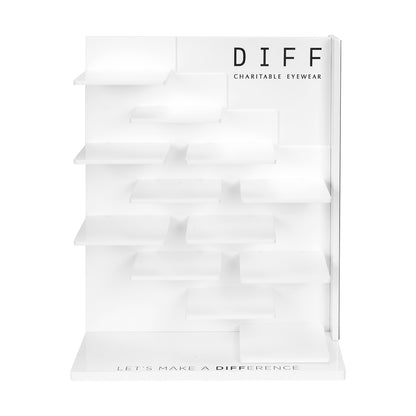 diff eyewear counter top display tower 24 front view