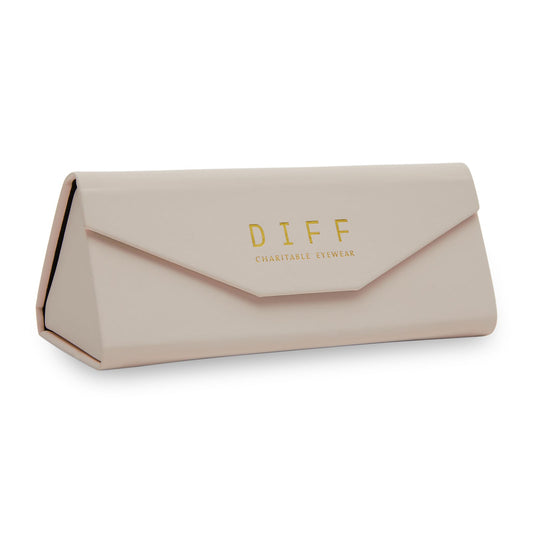 diff eyewear pink folding glasses case