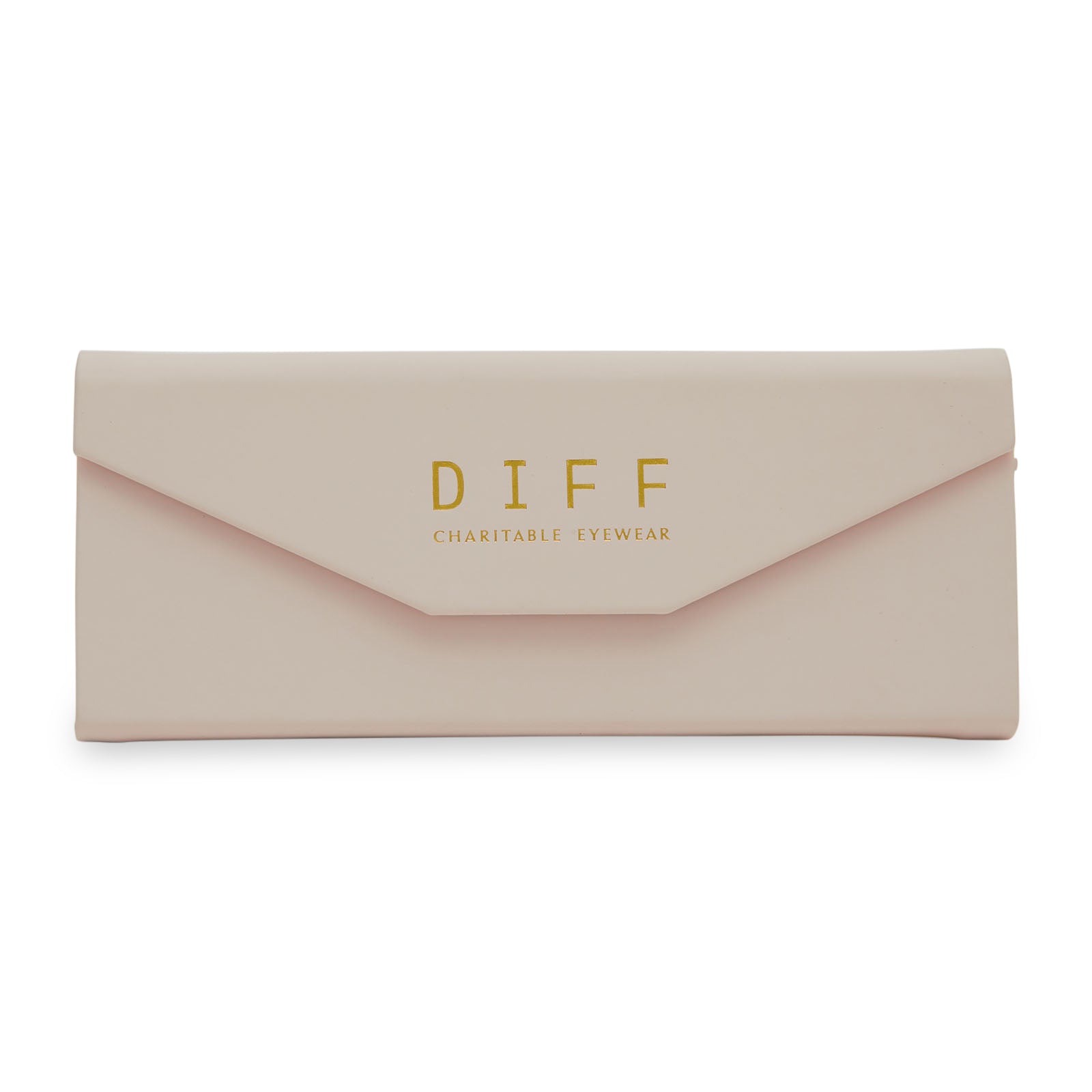 diff eyewear pink folding glasses case