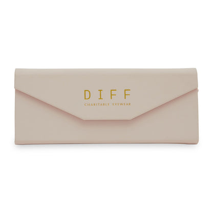 diff eyewear pink folding glasses case