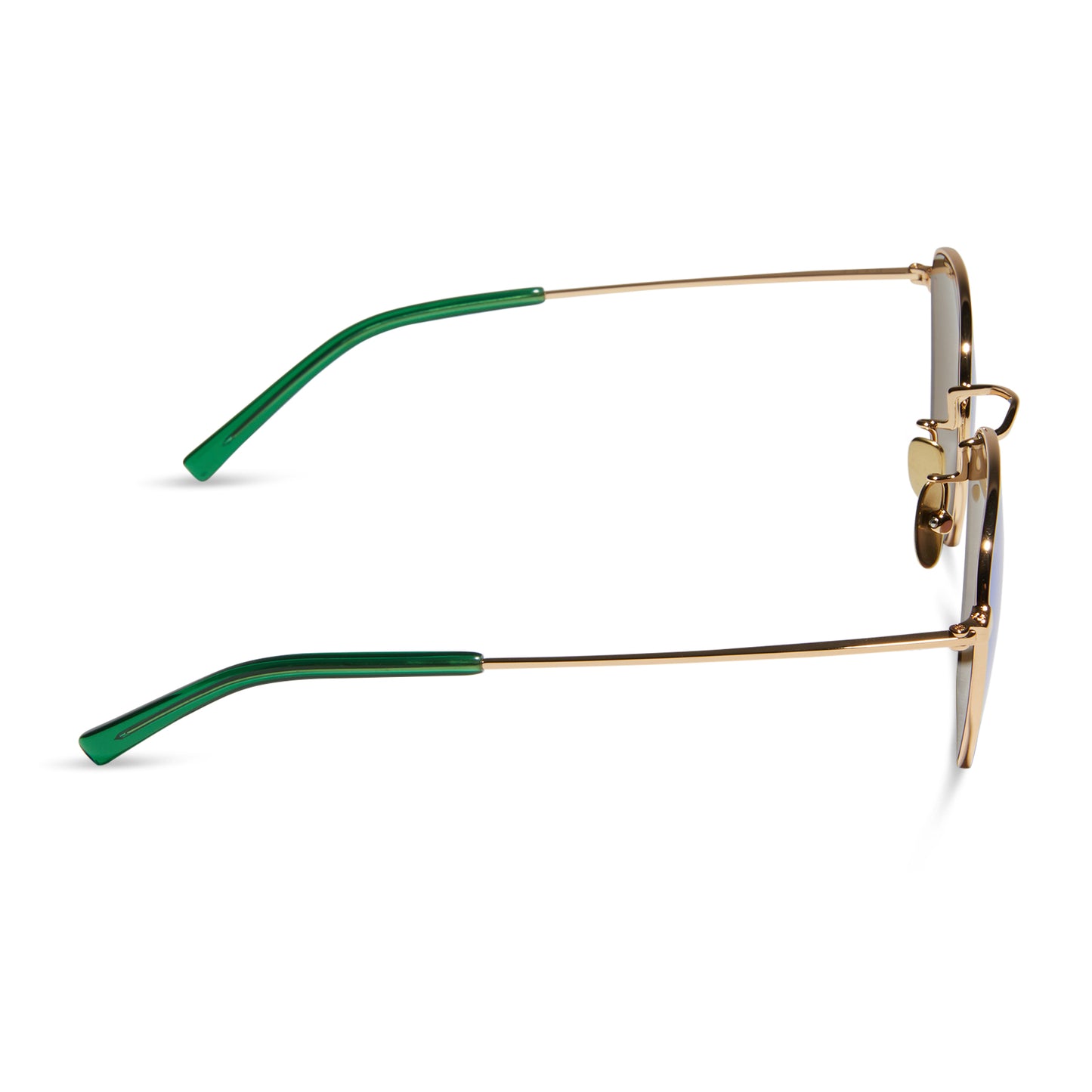 AXEL - GOLD + GREEN MIRROR SUNGLASSES