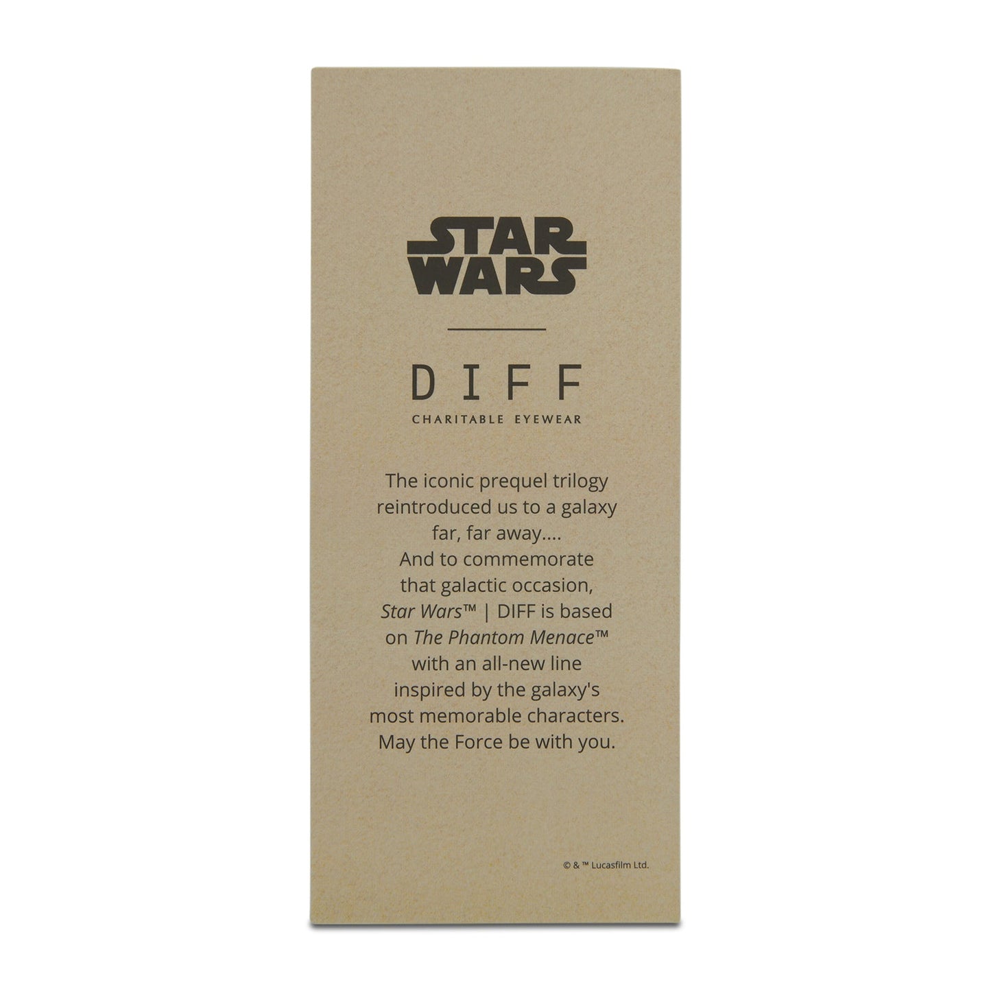 star wars x diff eyewear phantom menace 25 years anniversary card - back