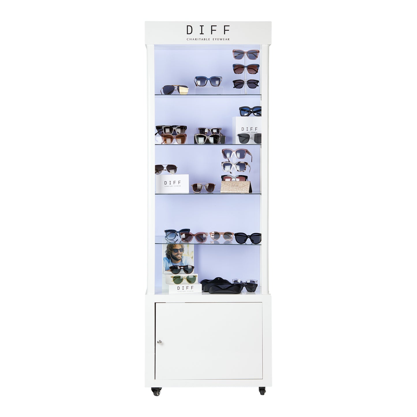 diff eyewear tower case 60 with merchandise front view