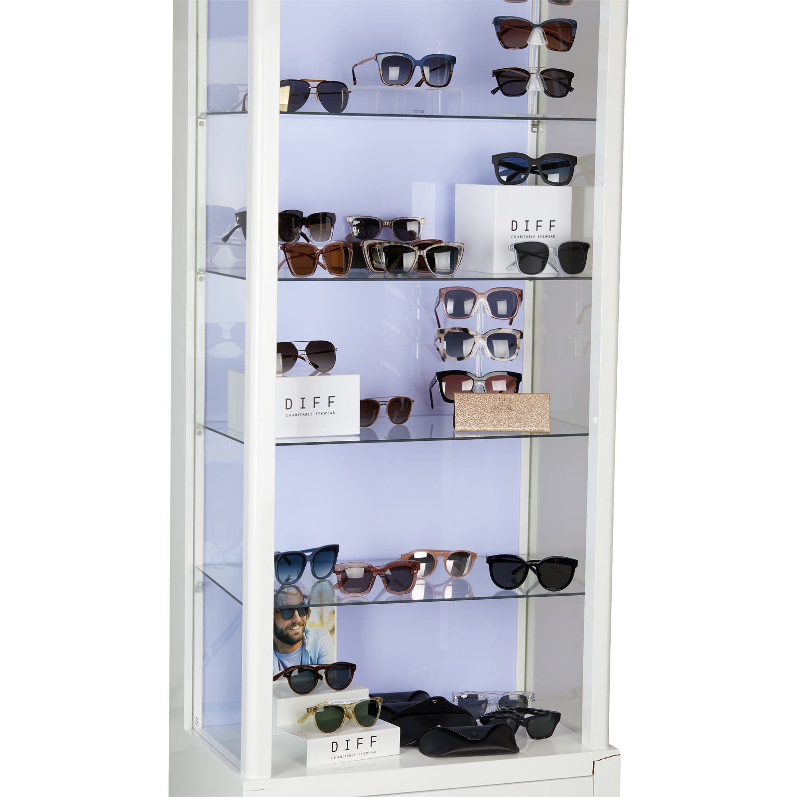 diff eyewear tower case 60 with merchandise detailed view