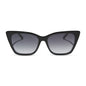 diff eyewear featuring the alina cat eye sunglasses with a black frame and grey gradient lenses front view