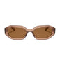 diff eyewear allegra square sunglasses with a cafe ole brown acetate frame and brown flash polarized lenses front view