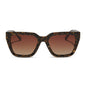 diff eyewear featuring the amara square sunglasses with a glitter tortoise frame and brown gradient polarized lenses front view