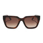 diff eyewear featuring the amara square sunglasses with a sequoia tortoise frame and brown gradient lenses front view