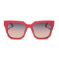 diff eyewear wholesale ariana square sunglasses with a sunset red frame and twilight gradient lenses front view