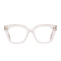 diff eyewear ava crystal clear blue light glasses front view