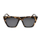 diff eyewear featuring the avril square sunglasses with a espresso tort frame and grey lenses front view