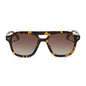 beach riot x diff eyewear the coast navigator sunglasses with a tortoise acetate frame and brown gradient lenses front view