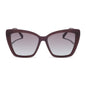 diff eyewear becky ii cat eye sunglasses with cocoa powder frame and lenses front view