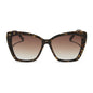 diff eyewear featuring the becky ii cateye sunglasses with a glitter tortoise frame and brown gradient lenses front view