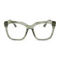 diff eyewear featuring the bella square prescription glasses with a cool matcha green frame front view