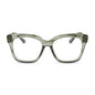 diff eyewear featuring the bella xs square prescription glasses with a cool matcha green frame front view