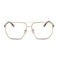 diff eyewear berkely navigator prescription glasses with a brushed gold frame front view