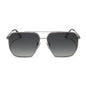 diff eyewear featuring the berkely navigator sunglasses with a gunmetal frame and grey gradient polarized lenses front view