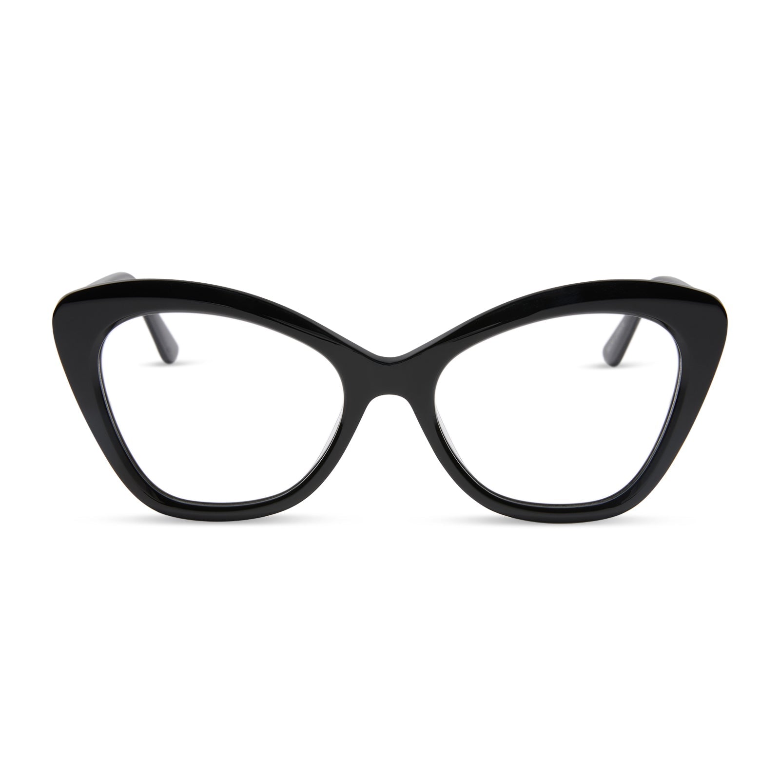 diff eyewear featuring the betty cat eye prescription glasses with a black frame front view