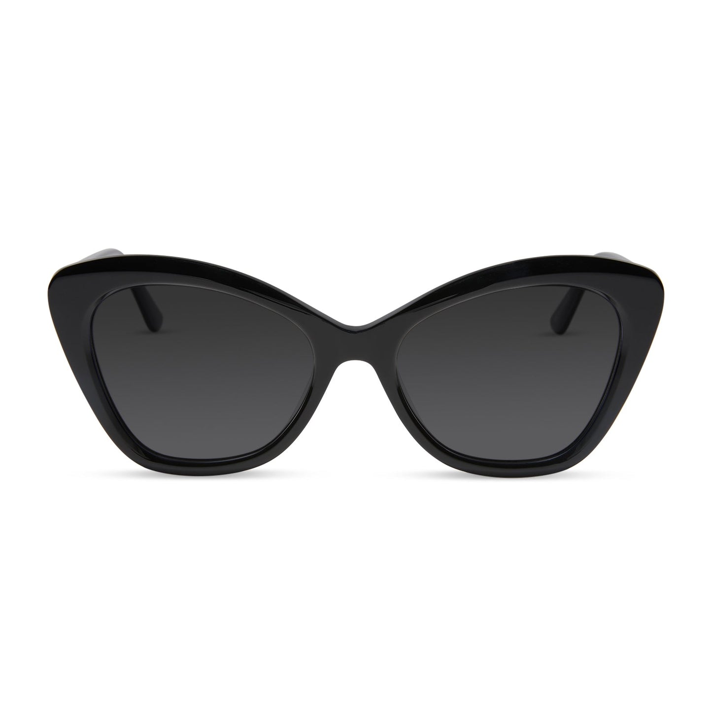 diff eyewear featuring the betty cat eye prescription sunglasses with a black frame front view