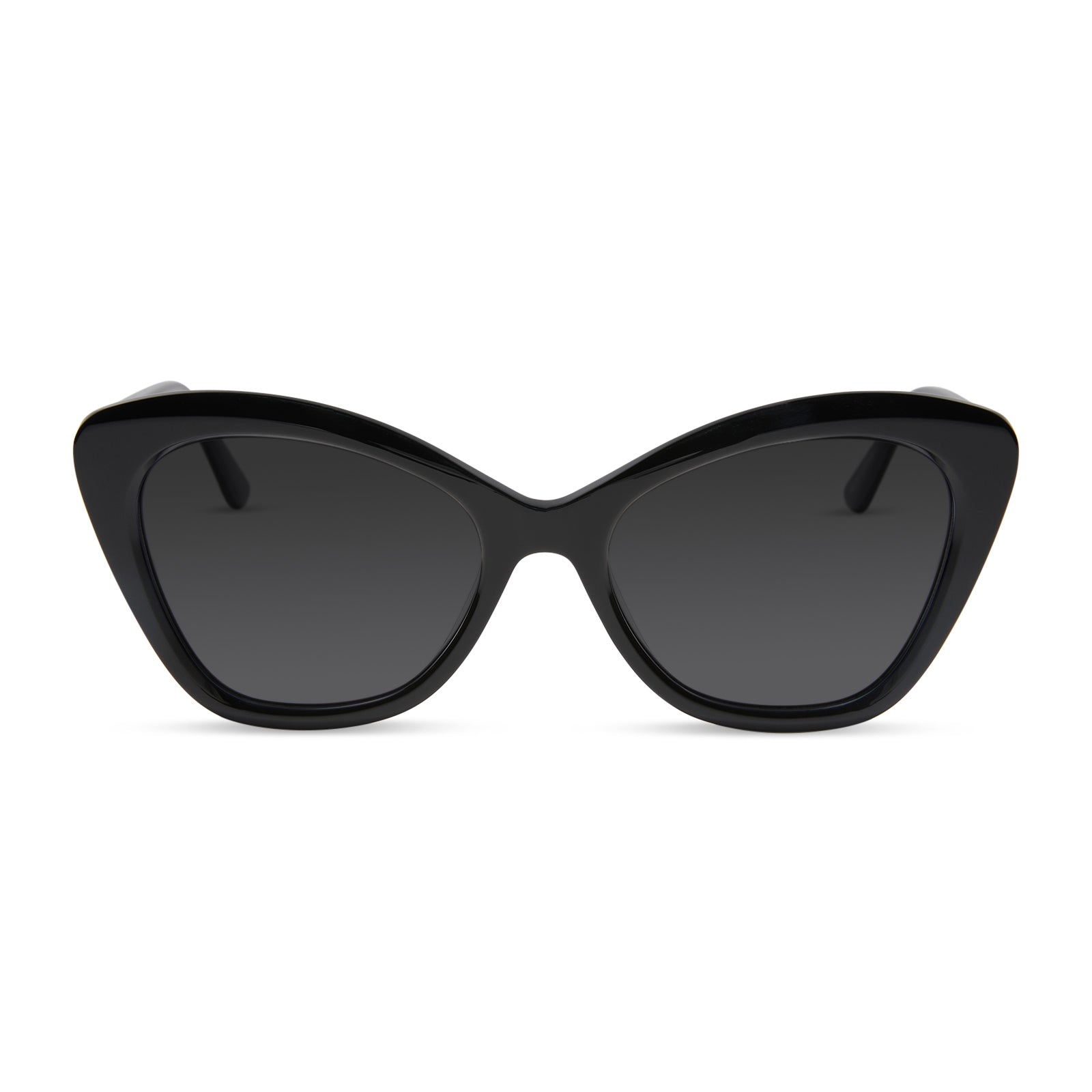 diff eyewear featuring the betty cat eye prescription sunglasses with a black frame front view