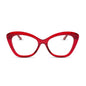 diff eyewear featuring the betty cateye prescription glasses with a red hot summer frame front view