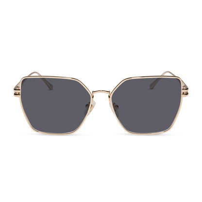 diff eyewear bonnie square prescription sunglasses gold front view