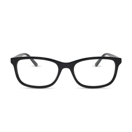 diff eyewear featuring the bradford rectangle prescription glasses with a black frame front view
