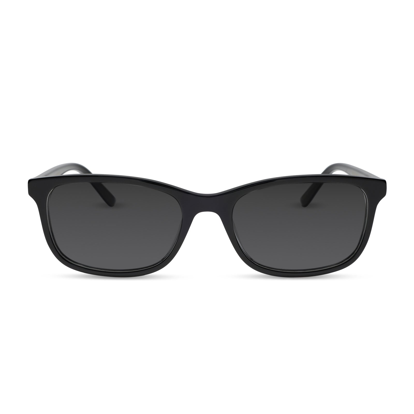 diff eyewear featuring the bradford rectangle prescription sunglasses with a black frame front view
