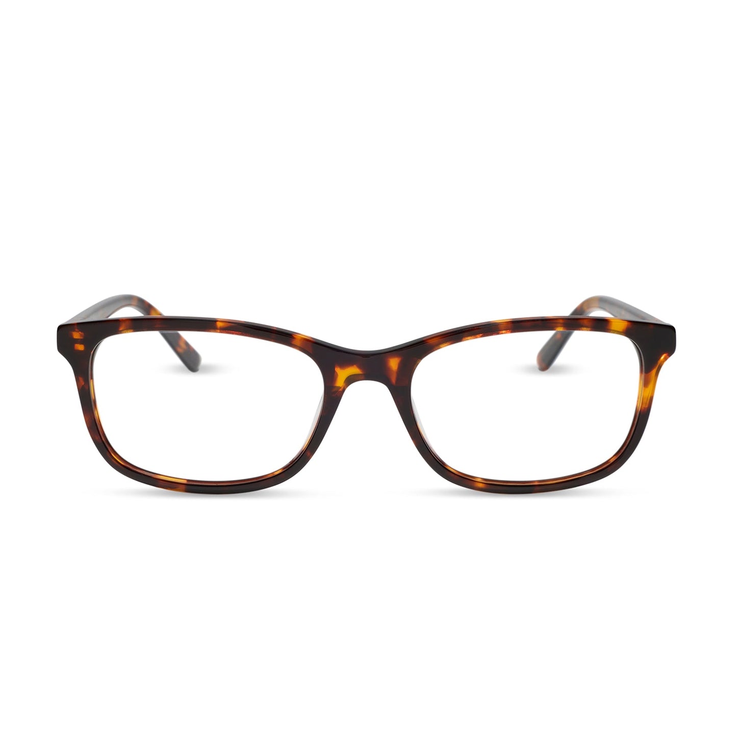 diff eyewear featuring the bradford rectangle prescription glasses with a rich tort frame front view