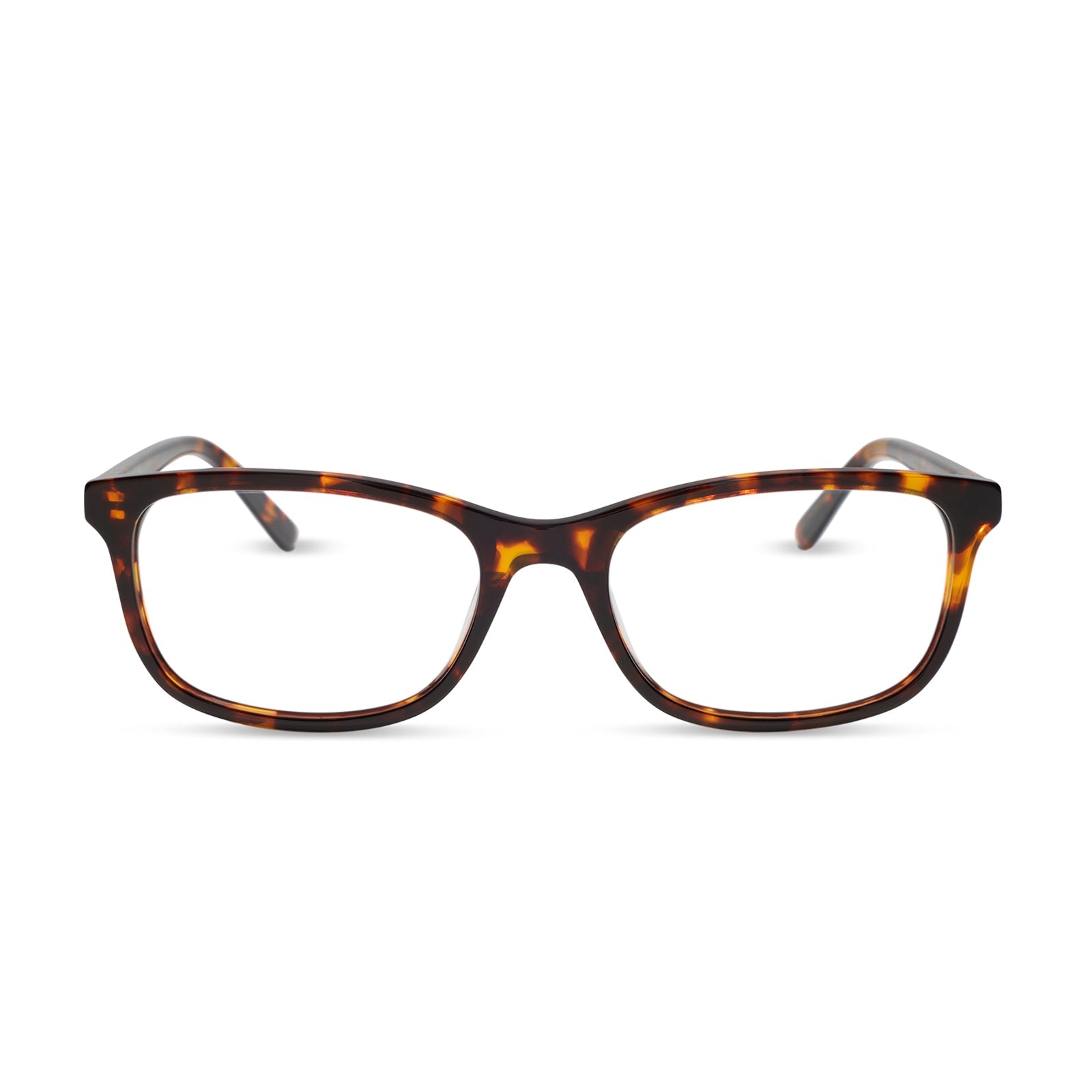 diff eyewear featuring the bradford rectangle prescription glasses with a rich tort frame front view