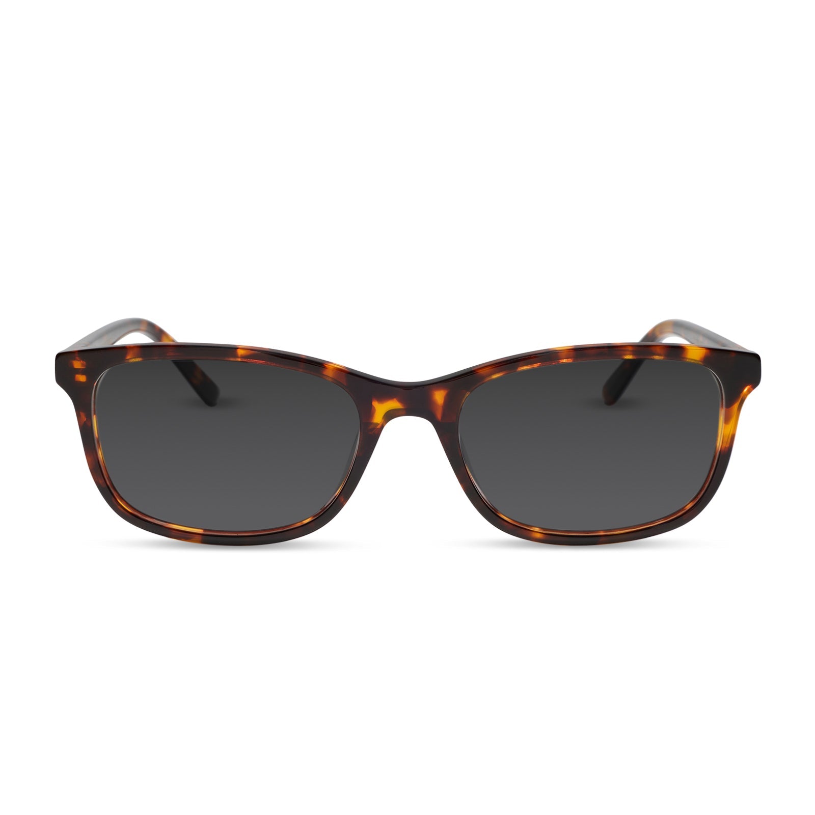 diff eyewear featuring the bradford rectangle prescription sunglasses with a rich tort frame front view