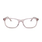 diff eyewear featuring the bradford rectangle prescription glasses with a rose crystal frame front view