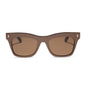 diff eyewear featuring the bradley cat eye sunglasses with a moscow mule frame and brown lenses front view