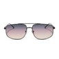 diff eyewear featuring the charley navigator sunglasses with a shiny black metal frame and twilight gradient lenses front view