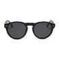 Cody sunglasses with black frames and grey polarized lens front view