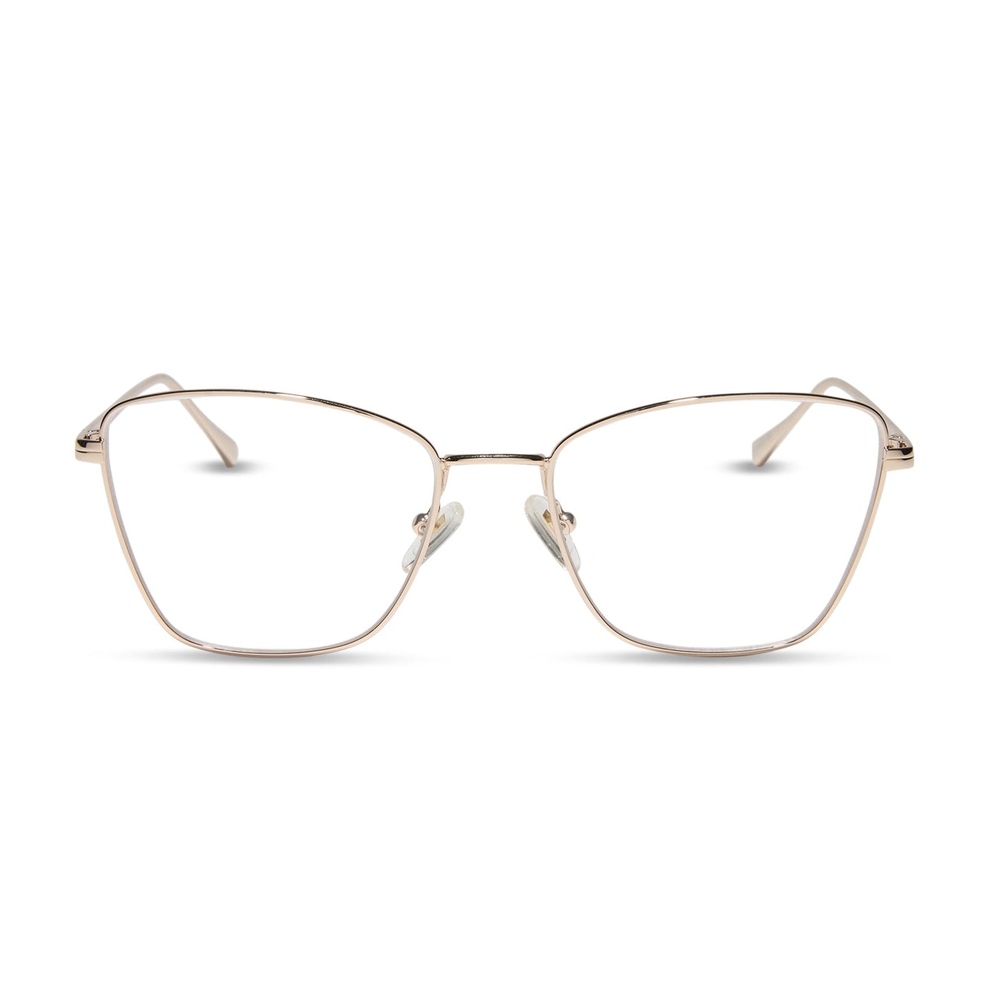 diff eyewear featuring the connie cat eye prescription glasses with a gold frame front view