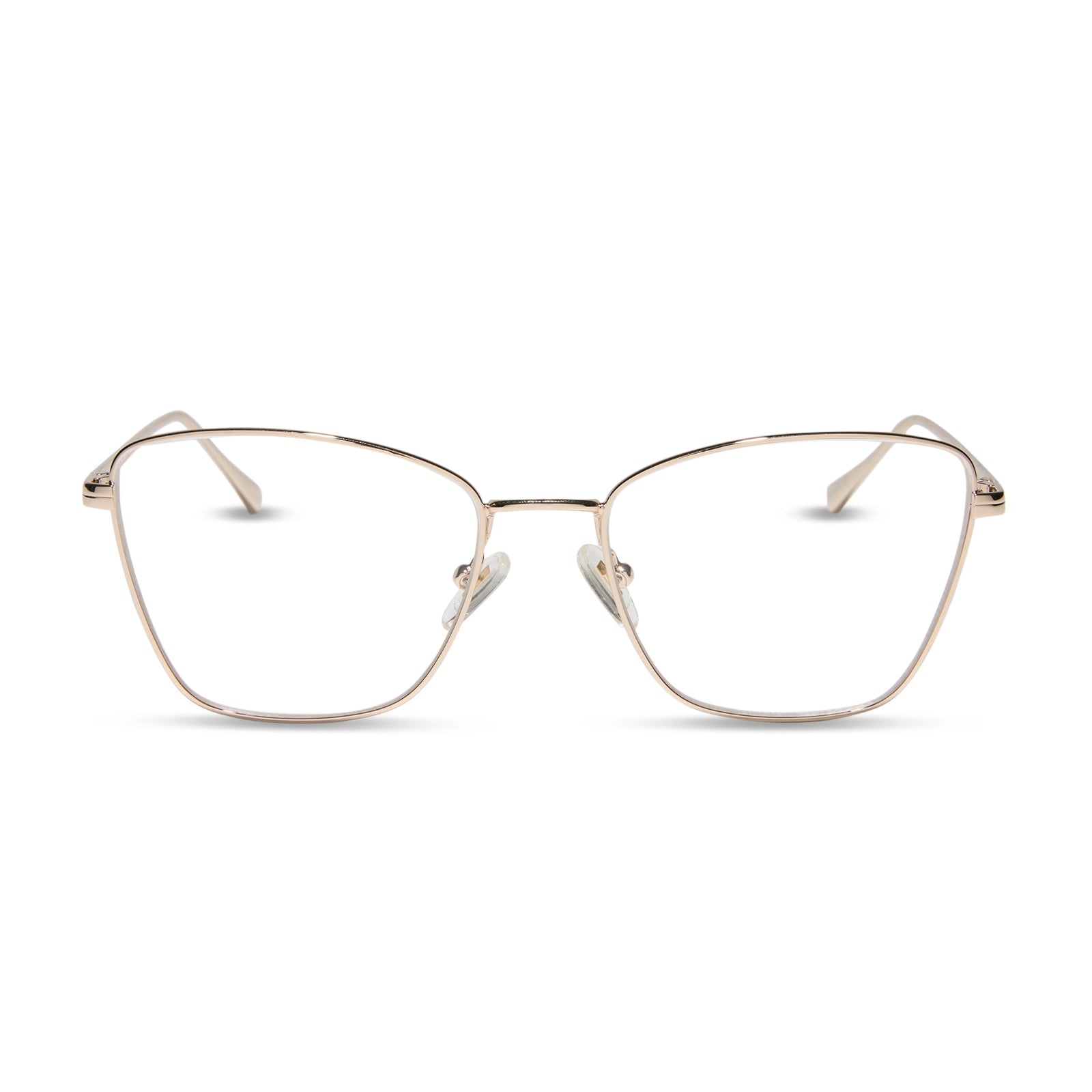 diff eyewear featuring the connie cat eye prescription glasses with a gold frame front view
