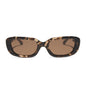 diff eyewear featuring the daphne rectangle sunglasses with a espresso tortoise + metal frame and brown polarized lenses front view