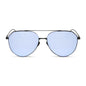 diff eyewear featuring the dash aviator sunglasses with a black frame and lavender mirror lenses front view