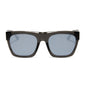 diff eyewear featuring the easton square sunglasses with a black smoke crystal frame and grey mirror lenses front view