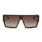 diff eyewear featuring the electra shield sunglasses with a truffle frame and truffle gradient lenses front view