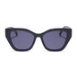 diff eyewear wholesale evie cat eye sunglasses with a royal purple frame and midnight purple/blue lenses front view