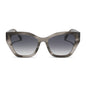 diff eyewear featuring the evie cat eye sunglasses with a smoke marble grey frame and grey gradient lenses front view